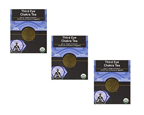 Organic Third Eye Chakra Tea - Kosher, Caffeine Free, GMO-Free - 18 Bleach Free Tea Bags (Pack of 3)