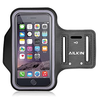 Sports Armband, Ailkin Running Sports Armband for iPhone 7 iPhone 6s / iPhone 6, Samsung Galaxy S6 / S6 Edge - Card Slot, Sweat-proof, Magenta (Compatible with Cellphones up to 5.2 Inch)