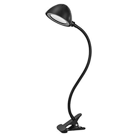 Lelife 5W Engery-Efficient LED Clamp Lamp Light,Warm Yellow Color Light,2 Brightness Level(Premium Clip On Lamp,Reading Light)