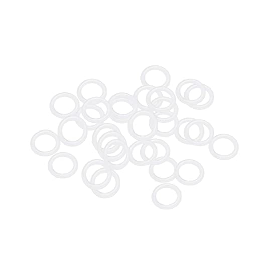 uxcell Silicone O-Rings, 8.5mm OD 5.5mm ID 1.5mm Width VMQ Seal Gasket for Compressor Valves Pipe Repair, White, Pack of 30