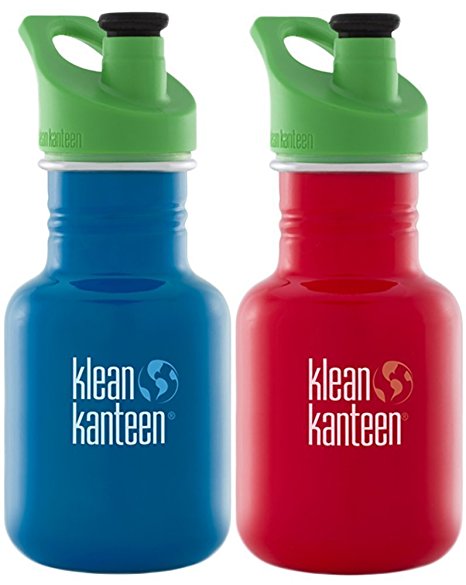 Klean Kanteen Kid Kanteen Classic Sport Single Wall Stainless Steel Kids Water Bottle with Sport Cap 3.0