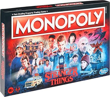 MONOPOLY: Netflix Stranger Things Edition Board Game for Adults and Teens Ages 14 , Game for 2-6 Players, Inspired by Stranger Things Season 4, Multicolor