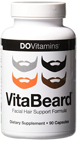 VitaBeard Facial Hair Growth Multivitamin - The Original Beard Growth Supplement for Men, Grow a Thicker Fuller Beard – Vegan, Non-GMO, 3rd Party Tested, 90 Capsules