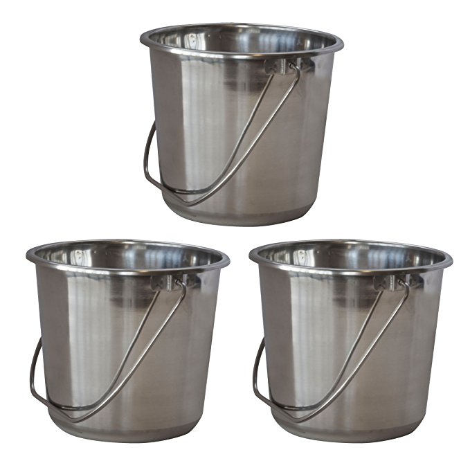 SSB132SET Small Stainless Steel Bucket Set – 3Piece
