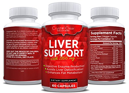 Liver Cleanse and Detox Supplement with Milk Thistle, Best for Liver Health (60) Veggie Capsules