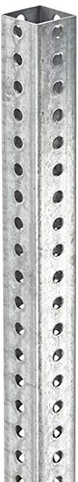 Tapco 054-00043 Galvanized Steel Square Post, 8' Length x 2" Width x 2" Depth x 0.075" Thick