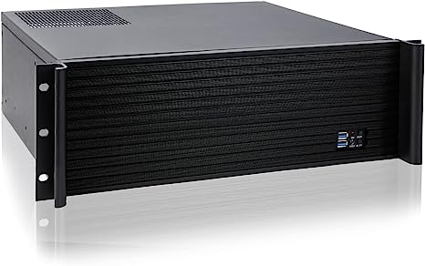 RackChoice MATX 3U Rackmount Server Chassis 11x3.5 Bay,with 2x120mm 80mm Fan infront, Support Standard ATX PSU with Either top or Side Cooling