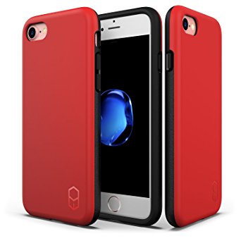 Patchworks ITG Level Case Red for iPhone 7 - Military Grade Drop Tested Protective Case, Shock Absorbent Air Pocket Structure