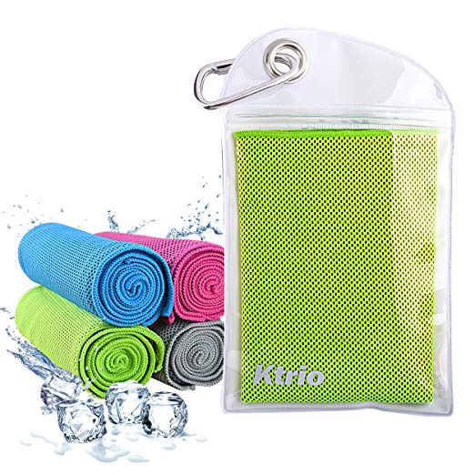 KTRIO Cooling Towel Gym Workout Towel Sports Towel Instant Cooling Towels for Neck Microfiber Cool Towels Mesh Chilly Towel Neck Wrap Scarf for Fitness, Yoga, Running, Travel 40x12 inch