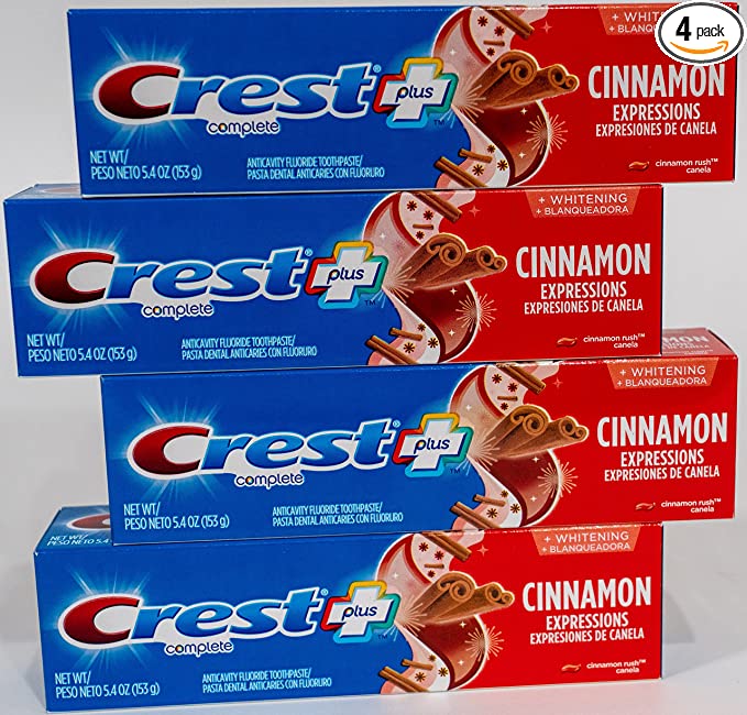 Crest Plus Complete   Whitening Cinnamon Rush Expressions 5.4 oz (4 Pack)
