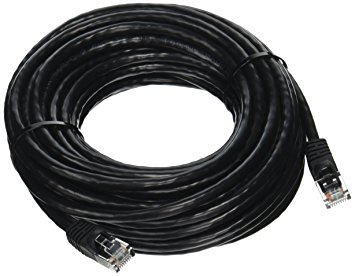 Monoprice 30FT 24AWG Cat5e 350MHz UTP Ethernet Bare Copper Network Cable - Black