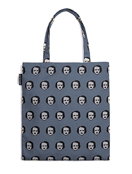 Out of Print Edgar Allan Poe-Ka Dot Tote Bag, 15 X 17 Inches