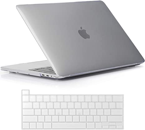 ProCase MacBook Pro 13 Case 2020 Release A2289 A2251, Hard Case Shell Cover and Keyboard Skin Cover for New MacBook Pro 13 Inch Model A2289 A2251 -Crystal