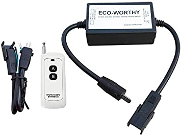 ECO-WORTHY DC 8-30V Motor Controller for Linear Actuator Wireless Remote Switch Black