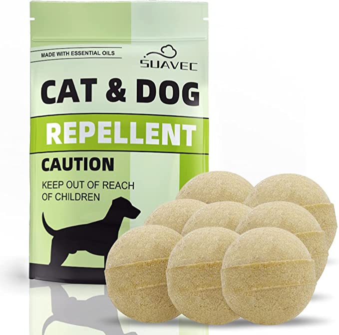 SUAVEC Cat Repellent Outdoor, Cat & Dog Repellent, Stray Cat Deterrent, Dog Digging Repellent, Cat Repellant Indoor, Dog Repellent for Yard, Lawn, Cat Away Repellent Outdoor Effectively Safe -8 Pack