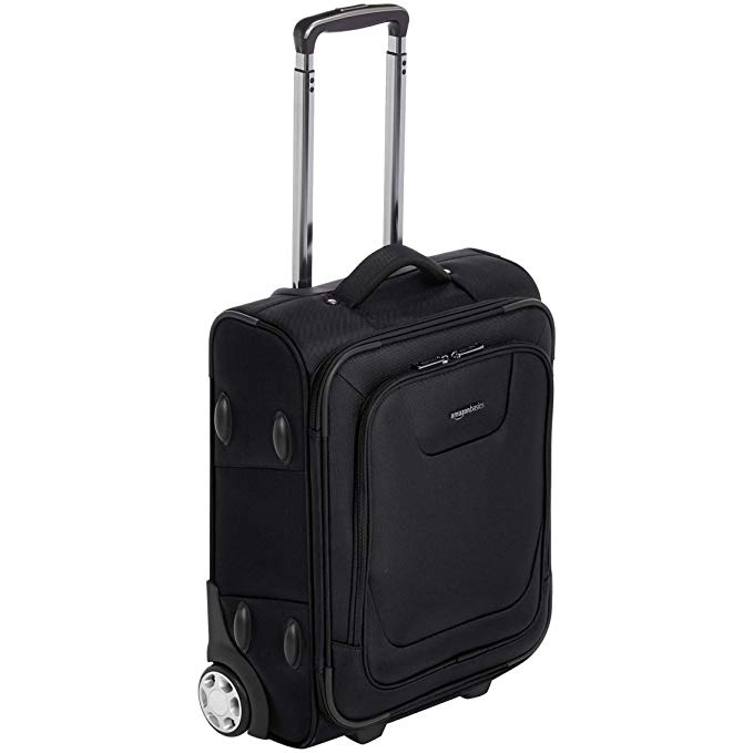 AmazonBasics Premium Upright Expandable Softside Suitcase with TSA Lock