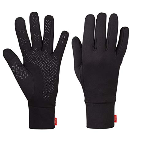 Aegend Sports Running Gloves Touch Screen Gloves Lightweight Liner Gloves For Running,Walking,Riding,Working Outdoor Men Women In Early Spring Or Fall, 3 Sizes