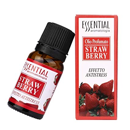 Essential Oils, jinjiu 10ML Pure & Natural Essential Oils Aromatherapy Stress Relief Scented Massage and Body Oils (Strawberry)