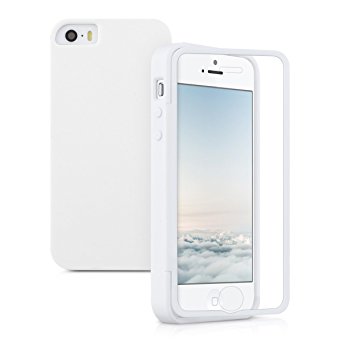 kwmobile TPU Silicone Full Body Protection Case for Apple iPhone SE / 5 / 5S in white