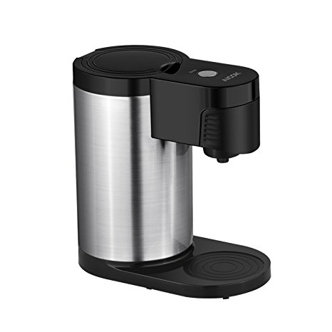 Aicok Single Serve Coffee Maker K Cup Brewer Stainless Steel Easy To Wash And Travel/ Stylish Black