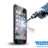 3-pack Iphone 6 Tempered Glass Screen Protector Comsun Tempered Glass Screen Protector Iphone 6 6s 47 Inch Ultra-clear Premium Hd Clear High Definition High Response Lifetime Warranty