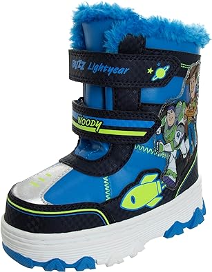 Disney Mickey Mouse Toy Story Cars Snow Boots - Kids Water Resistant Winter Boots (Toddler/Little Kid)