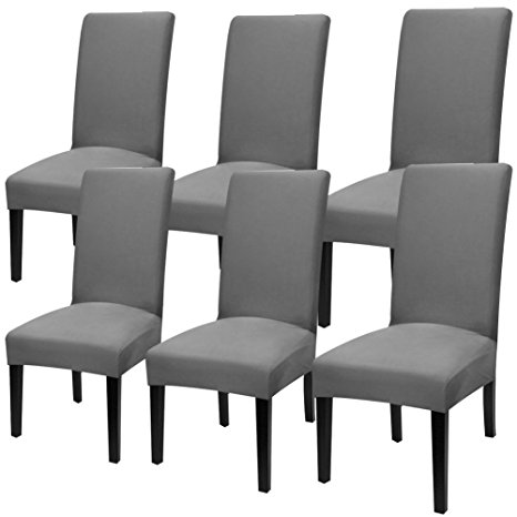 YISUN Dining Chair Slipcovers，[Scenery series] Stretch Removable Washable Dining Chair Protector Cover Seat Slipcover for Hotel,Dining Room,Ceremony,Banquet Wedding Party (6, S05)
