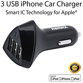 Apple iPhone Car Charger Rapid Car Charger Certified 8 Plus 8 X 7 Plus 7 6 Plus 6 6S Plus 6S 5S 5C 5 Se iPad iPad Air iPad Mini iPod. Each Extra PowerDrive Port Intelligently Gives Better Charging