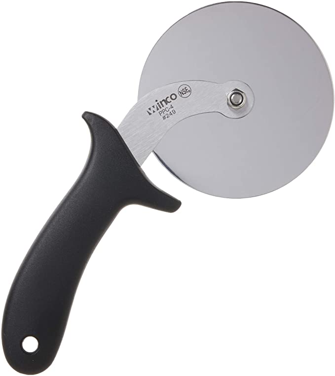 Winco 811642000910 Winware Pizza Cutter 4-Inch Blade with Handle, Stainless Steel