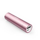 Anker New Release PowerCore mini 3350mAh Premium Aluminum Portable Charger Lipstick-Sized External Battery Power Bank for iPhone 6  6 Plus iPad Air 2  mini 3 Galaxy S6  S6 Edge and More Pink