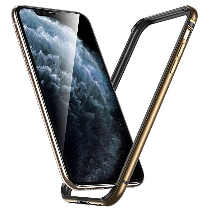 ESR Bumper Case Compatible for iPhone 11 Pro, Metal Frame Armor with Soft Inner Bumper [Zero Signal Interference] [Raised Edge Protection] for iPhone 11 Pro 5.8"(2019), Gold