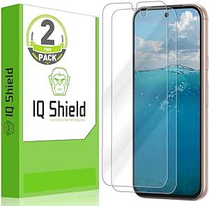 IQShield 2 Pack for Google Pixel 8a Screen Protector: Clear TPU Film, Bubble-Free Installation, Scratch-Resistant, Case Friendly, HD Clarity for Ultimate Protection. Fingerprint Unlock