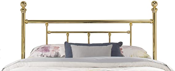 Hillsdale Furniture Hillsdale Chelsea, Bed Frame Not Included King Headboard, Classic Brass