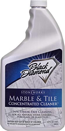 Black Diamond Marble & Tile Floor Cleaner. Great for Ceramic, Porcelain, Granite, Natural Stone, Vinyl & Linoleum. No-rinse Concentrate (946 ML)