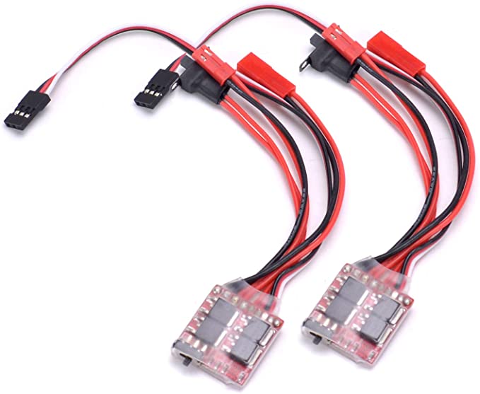 Readytosky RC 20A Brushed ESC Electronic Speed Controller w/Brake for RC Car Boat Tank(2PCS)