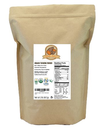 Organic Turmeric Root Powder 2lb by Anthonys Certified Gluten-Free and Non-GMO 32 ounces
