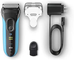 Braun Series 3 ProSkin 3040s Wet&Dry Electric Shaver for Men / Rechargeable Electric Razor, Blue