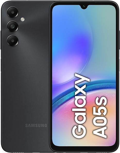 Samsung Galaxy A05s, Factory Unlocked Android Smartphone, 13MP Front Camera, Fast Charging, 64GB, Black, 3 Year Manufacturer Extended Warranty (UK Version)