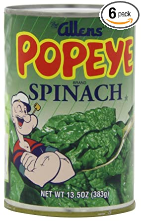 Allen's Popeye Spinach, 13.5000-Ounce (Pack of 6)