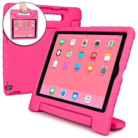 Cooper Dynamo Shock Proof Kids case Compatible with iPad Pro 12.9 | Heavy Duty Kidproof Cover for Kids | Girls, Boys, School | Kid Friendly Handle & Stand, Screen Protector | Apple A1584 A1652 (Pink)