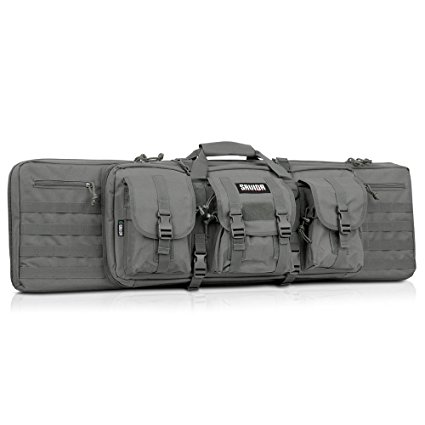 [Savior Equipment] Tactical Double Long Rifle Pistol Gun Bag Firearm Transportation Case w/ Backpack - Lockable Compartment, Available Length in 36" 42"
