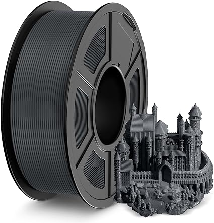 SUNLU PLA 3D Printer Filament, No String PLA Filament 1.75mm, Neatly Wound AntiString PLA 3D Printing Filament, Fast Printing for 3D Printer, Dimensional Accuracy  /- 0.02 mm,1KG,APLA Grey