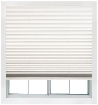 Easy Lift, 36-inch by 64-inch, Trim-at-Home (fits windows 21-inches to 36-inches wide) Cordless Pleated Shade, Light Filtering, White