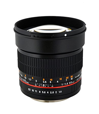 Rokinon 85M-S 85mm F1.4 Aspherical Lens for Sony (Black)