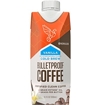 Bulletproof Coffee Cold Brew, Help Promote Energy Without the Sugar Crash, Vanilla (12 Pack)