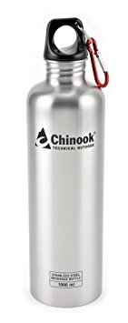 Chinook Natural Cascade Wide Mouth Stainless Steel Bottle (32-Ounce)