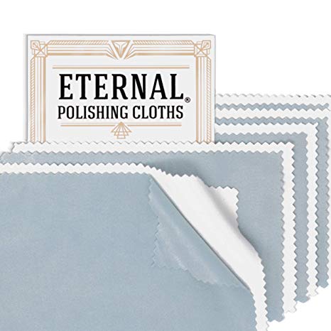 Eternal Polishing Cloth Set. Cleans, Removes Tarnish and Protects Jewelry, Watch, Coin, Silver, Gold (5 Sets)