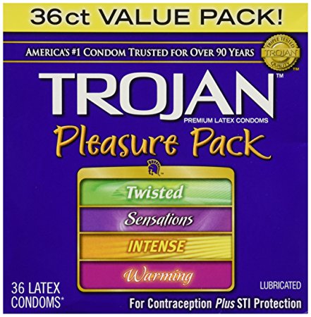 Trojan Latex Condoms, Pleasure Pack 36ct
