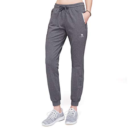 CAMEL CROWN Women's Jogger Pants with Pockets Soft Drawstring Sweatpants for Gym Running Jogging Lounging