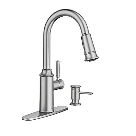 Moen 87731SRS Glenshire Spot resist Stainless one-handle High Arc pulldown Kitchen Faucet